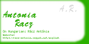 antonia racz business card